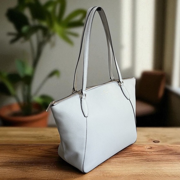 NWT Kate Spade NY Pebbled Leather Ivory Monica Tote! COA! - Picture 3 of 12